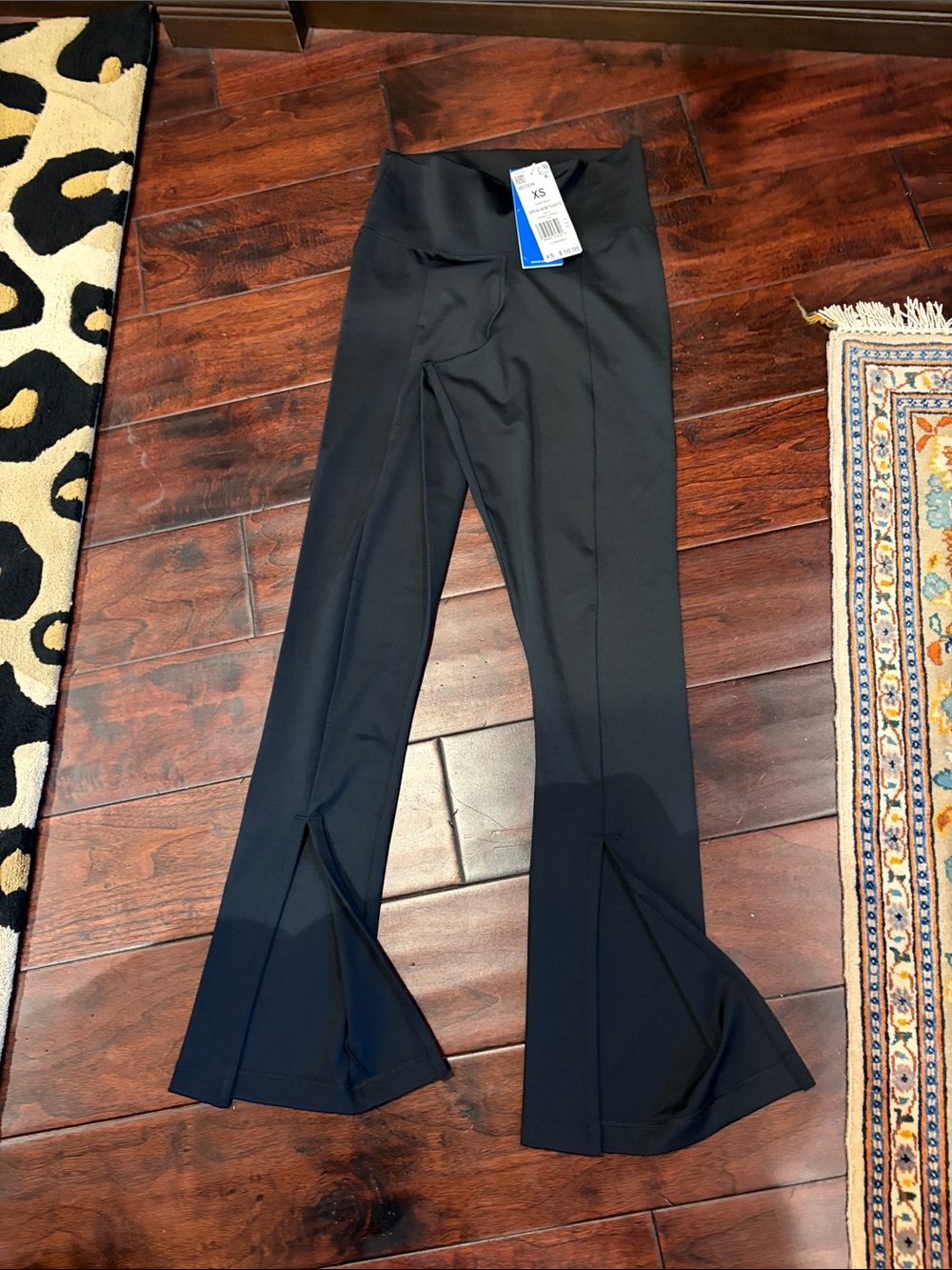 adidas Black Flare Yoga Pants with High Waist